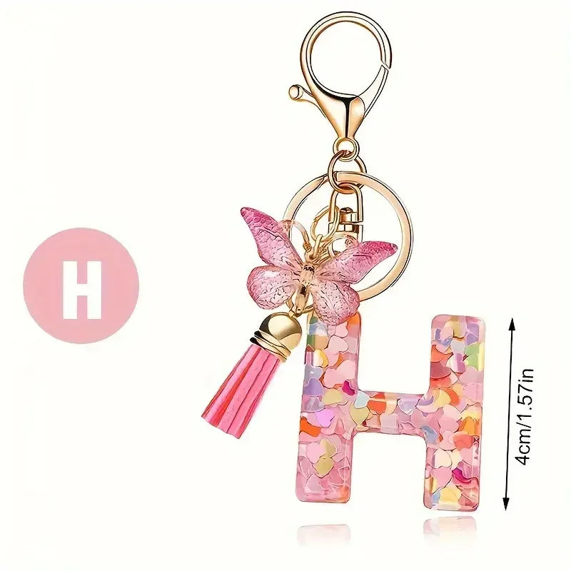 Bijou de Sac Initiale – Porte-clés Fleur Personnalisé