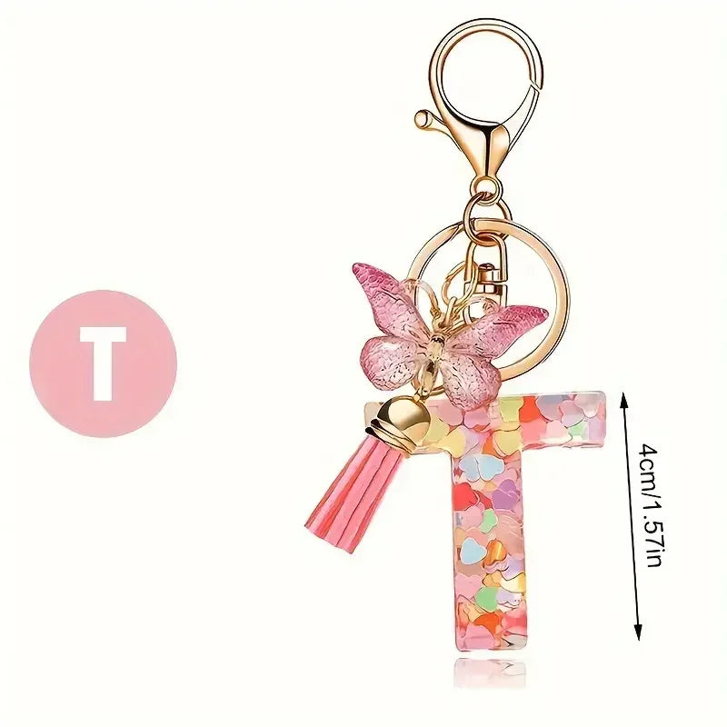 Bijou de Sac Initiale – Porte-clés Fleur Personnalisé