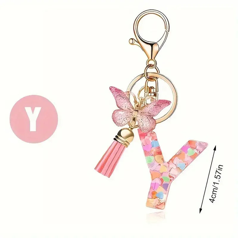 Bijou de Sac Initiale – Porte-clés Fleur Personnalisé