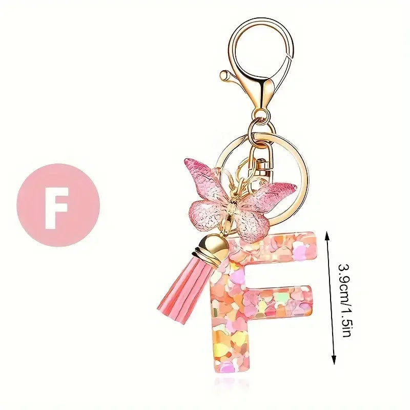 Bijou de Sac Initiale – Porte-clés Fleur Personnalisé