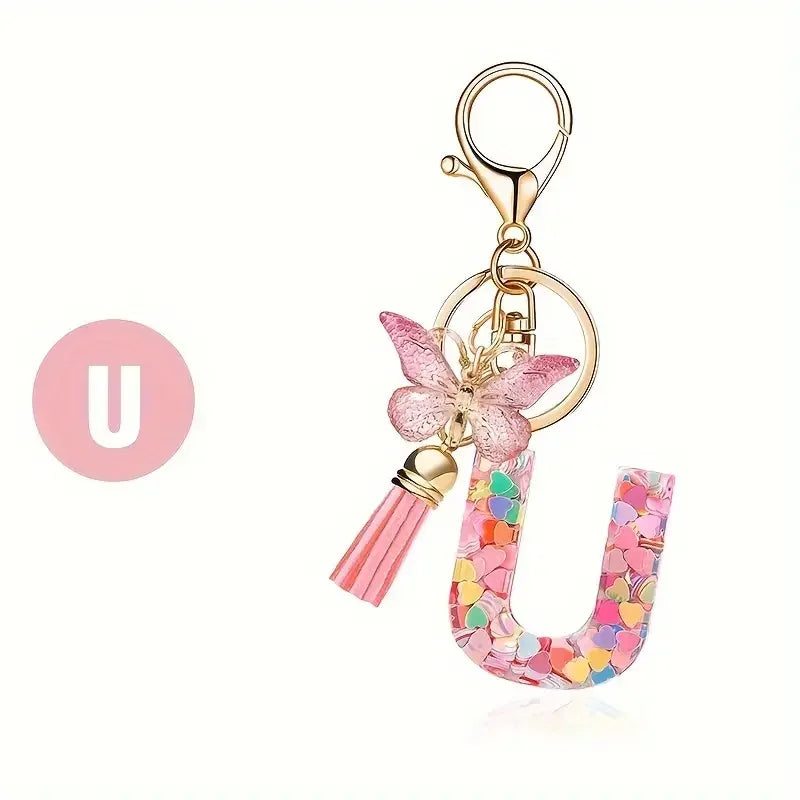 Bijou de Sac Initiale – Porte-clés Fleur Personnalisé