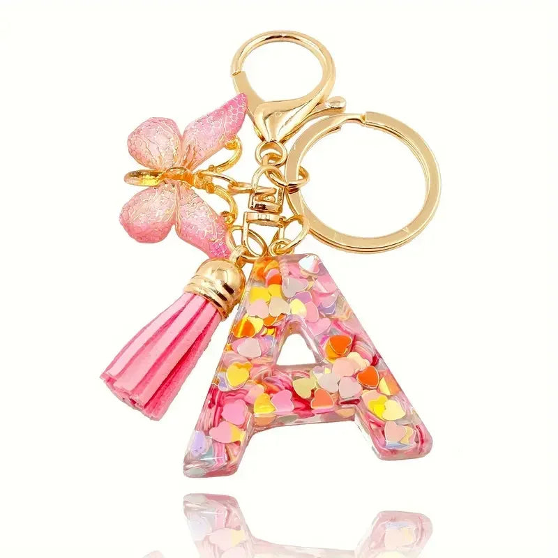 Bijou de Sac Initiale – Porte-clés Fleur Personnalisé