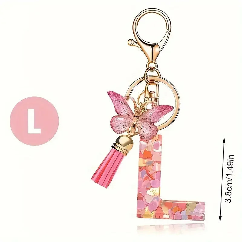 Bijou de Sac Initiale – Porte-clés Fleur Personnalisé