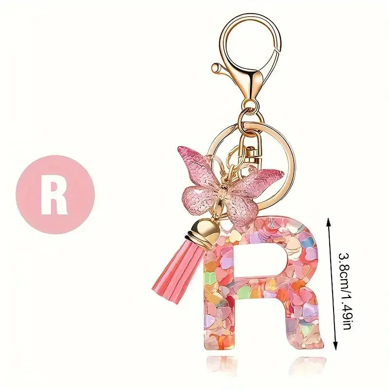 Bijou de Sac Initiale – Porte-clés Fleur Personnalisé