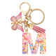 Bijou de Sac Initiale – Porte-clés Fleur Personnalisé