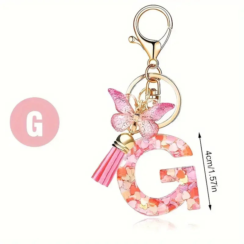 Bijou de Sac Initiale – Porte-clés Fleur Personnalisé