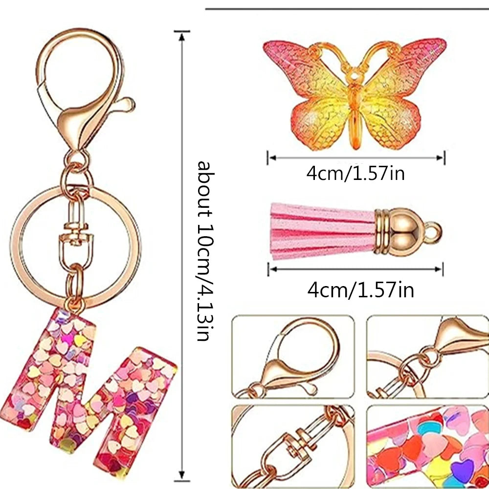 Bijou de Sac Initiale – Porte-clés Fleur Personnalisé