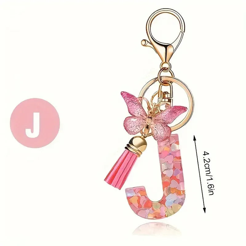 Bijou de Sac Initiale – Porte-clés Fleur Personnalisé