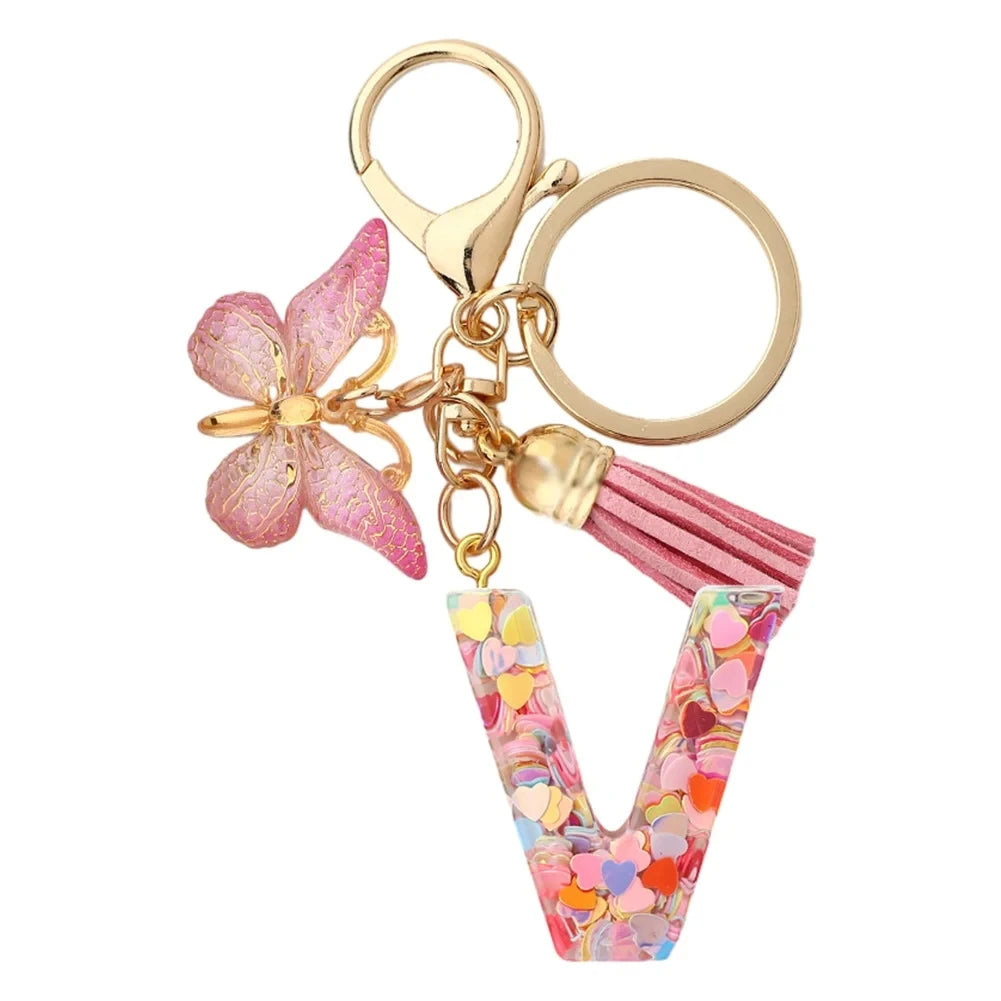 Bijou de Sac Initiale – Porte-clés Fleur Personnalisé