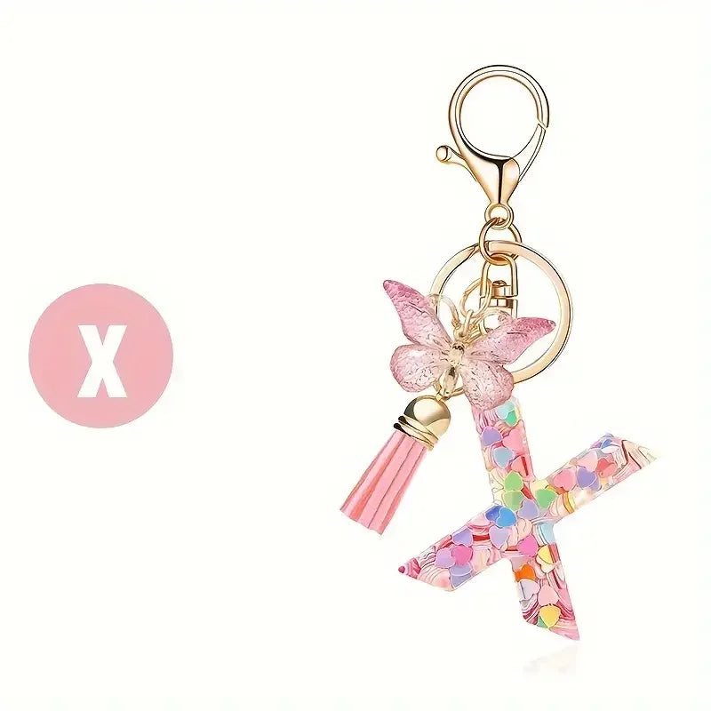 Bijou de Sac Initiale – Porte-clés Fleur Personnalisé