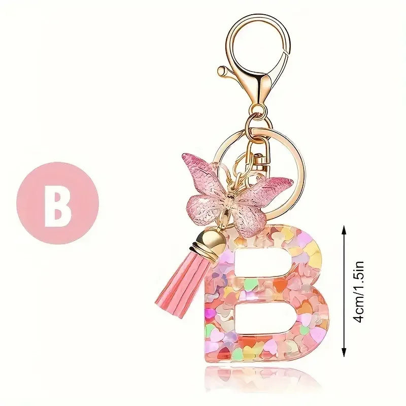 Bijou de Sac Initiale – Porte-clés Fleur Personnalisé