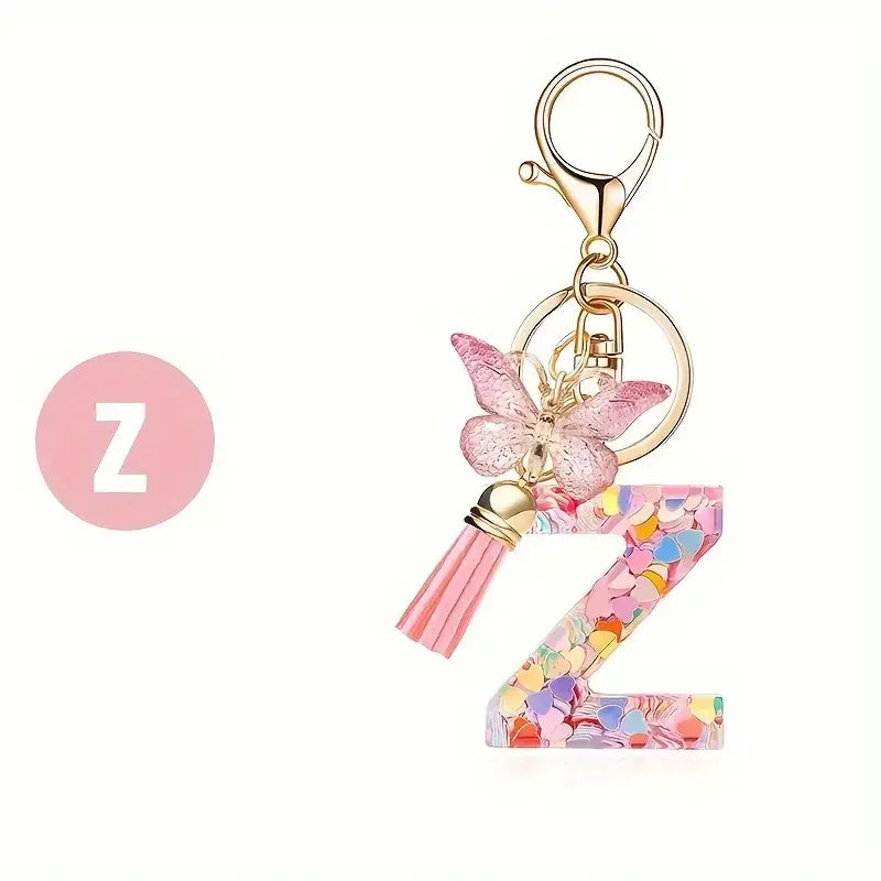 Bijou de Sac Initiale – Porte-clés Fleur Personnalisé