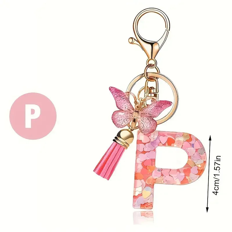 Bijou de Sac Initiale – Porte-clés Fleur Personnalisé