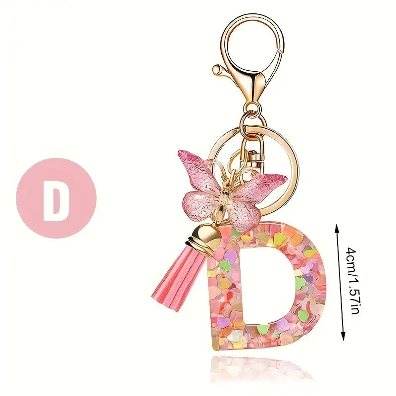 Bijou de Sac Initiale – Porte-clés Fleur Personnalisé